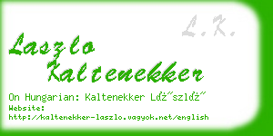 laszlo kaltenekker business card